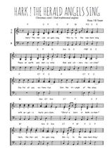 Téléchargez l'arrangement de la partition de chant-de-noel-hark-the-herald-angels-sing en PDF à trois voix