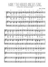 Téléchargez la partition de Hark ! The Herald angels sing en PDF pour 3 voix SSA et piano
