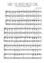 Téléchargez l'arrangement de la partition de Hark ! The Herald angels sing en PDF pour trois voix d'hommes et piano