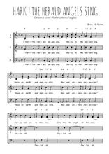 Téléchargez l'arrangement de la partition de Hark ! The Herald angels sing en PDF à quatre voix SATB