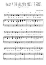Téléchargez la partition de Hark ! The Herald angels sing en PDF pour Chant et piano