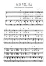 Téléchargez l'arrangement de la partition de Hava Naguila en PDF pour deux voix égales et piano