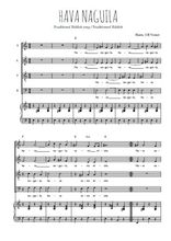 Téléchargez la partition de Hava Naguila en PDF pour 4 voix SATB et piano