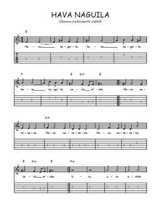 Téléchargez la tablature de la musique israel-hava-naguila en PDF