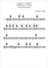 Téléchargez l'arrangement de la partition en Sib de la musique Hawaii ponoi en PDF