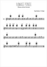Téléchargez l'arrangement de la partition pour sax en Mib de la musique Hawaii ponoi en PDF