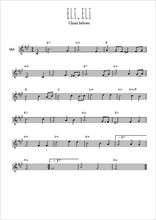 Téléchargez l'arrangement de la partition pour sax en Mib de la musique Eli, Eli en PDF