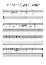 Téléchargez la tablature de la musique Traditionnel-He-s-got-the-whole-world-in-his-hands en PDF