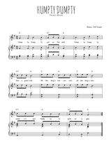 Téléchargez la partition de Humpty dumpty en PDF pour Chant et piano