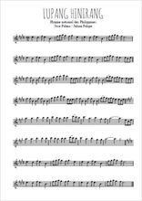 Téléchargez l'arrangement de la partition pour sax en Mib de la musique Lupang Hinirang en PDF