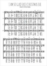 Téléchargez l'arrangement de la partition de I'm so glad each Christmas Eve en PDF à quatre voix SATB