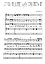 Téléchargez l'arrangement de la partition de If you're happy and you know it en PDF pour trois voix mixtes et piano