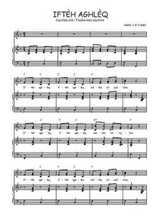 Téléchargez l'arrangement de la partition de Iftèh aghlèq en PDF pour deux voix égales et piano