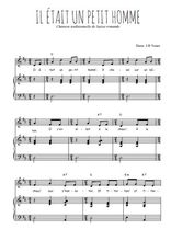 Téléchargez l'arrangement de la partition de Traditionnel-Il-etait-un-petit-homme en PDF pour Chant et piano