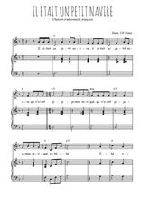 Téléchargez l'arrangement de la partition de comptine-il-etait-un-petit-navire en PDF pour Chant et piano