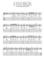 Téléchargez la tablature de la musique Traditionnel-Il-pleut-bergere en PDF