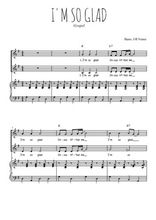 Téléchargez l'arrangement de la partition de I'm so glad en PDF pour deux voix égales et piano