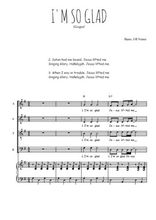 Téléchargez l'arrangement de la partition de I'm so glad en PDF pour 4 voix mixtes et piano