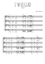 Téléchargez l'arrangement de la partition de I'm so glad en PDF à quatre voix SATB