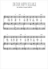 Téléchargez l'arrangement de la partition de in-our-happy-village en PDF pour Chant et piano