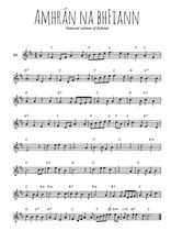 Téléchargez l'arrangement de la partition en Sib de la musique Amhrán na bhFiann en PDF