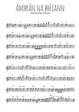 Téléchargez l'arrangement de la partition pour sax en Mib de la musique Amhrán na bhFiann en PDF