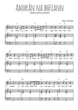 Téléchargez l'arrangement de la partition de hymne-national-irlandais-amhran-na-bhfiann en PDF pour Chant et piano