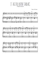 Téléchargez l'arrangement de la partition de comptine-j-ai-du-bon-tabac en PDF pour Chant et piano