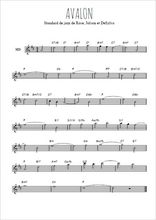 Téléchargez l'arrangement de la partition pour sax en Mib de la musique Avalon en PDF