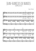 Téléchargez l'arrangement de la partition de Jean-François de Nantes en PDF pour deux voix égales et piano