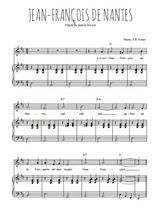 Téléchargez la partition de Jean-François de Nantes en PDF pour Chant et piano
