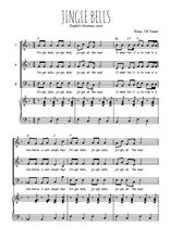 Téléchargez l'arrangement de la partition de Jingle bells en PDF pour trois voix mixtes et piano