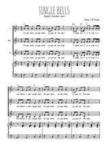 Téléchargez l'arrangement de la partition de Jingle bells en PDF pour trois voix de femmes et piano