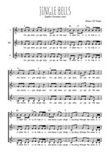 Téléchargez l'arrangement de la partition de Jingle bells en PDF à trois voix