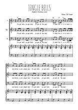 Téléchargez l'arrangement de la partition de Jingle bells en PDF pour trois voix d'hommes et piano