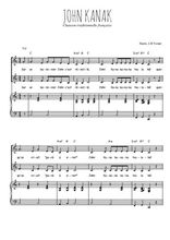 Téléchargez la partition de John Kanak en PDF pour 2 voix égales et piano