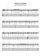 Téléchargez la tablature de la musique Traditionnel-John-Kanak en PDF