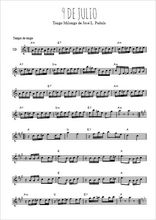 Téléchargez l'arrangement de la partition en Sib de la musique 9 de Julio en PDF