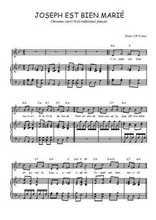 Téléchargez l'arrangement de la partition de Traditionnel-Joseph-est-bien-marie en PDF pour Chant et piano