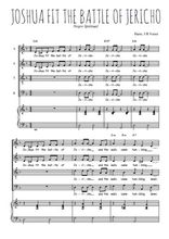 Téléchargez l'arrangement de la partition de Joshua fit the battle of Jericho en PDF pour 4 voix mixtes et piano