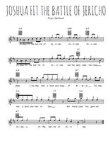 Téléchargez l'arrangement de la partition pour sax en Mib de la musique Joshua fit the battle of Jericho en PDF