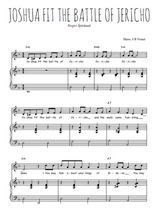 Téléchargez l'arrangement de la partition de spiritual-joshua-fit-the-battle-of-jericho en PDF pour Chant et piano