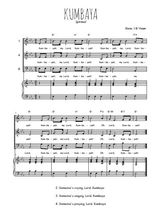 Téléchargez l'arrangement de la partition de Kumbaya en PDF pour trois voix mixtes et piano