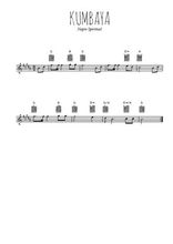 Téléchargez l'arrangement de la partition pour sax en Mib de la musique Kumbaya en PDF