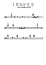 Téléchargez la partition pour saxophone en Mib de la musique l-alphabet-scout en PDF