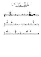 Téléchargez l'arrangement de la partition pour sax en Mib de la musique L'alphabet Scout en PDF