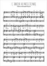 Téléchargez l'arrangement de la partition de l-amour-au-mois-de-mai en PDF pour Chant et piano