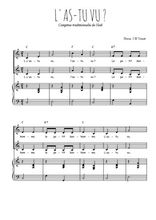 Téléchargez l'arrangement de la partition de L'as-tu vu en PDF pour deux voix égales et piano