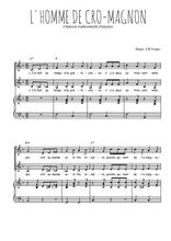 Téléchargez l'arrangement de la partition de L'Homme de Cro-Magnon en PDF pour deux voix égales et piano