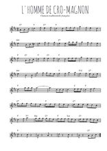 Téléchargez la partition pour saxophone en Mib de la musique l-homme-de-cro-magnon en PDF